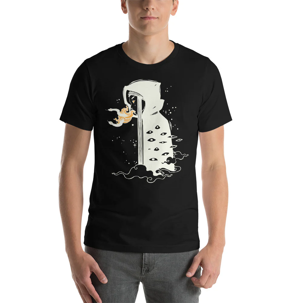 Witch And Snakes, Unisex T-Shirt, Black - Image 3