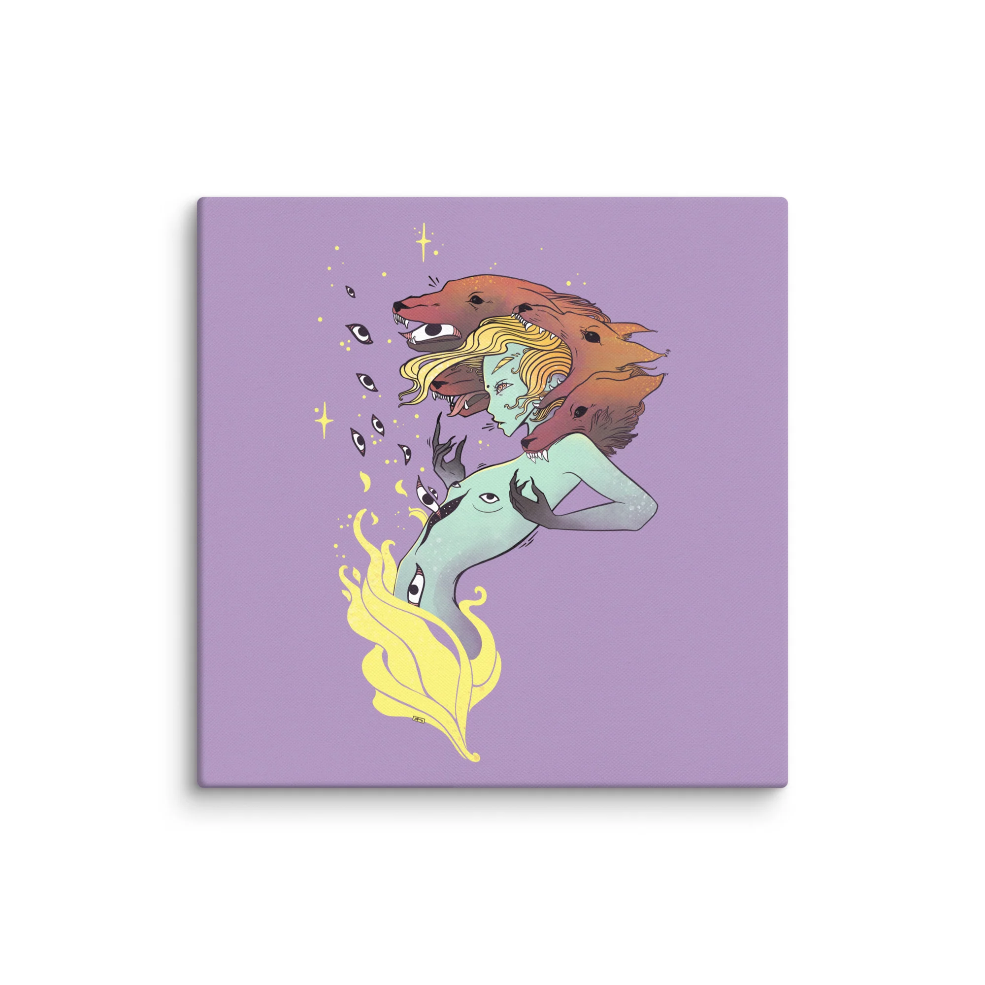 Witch And Wolves, Canvas Print - Image 3