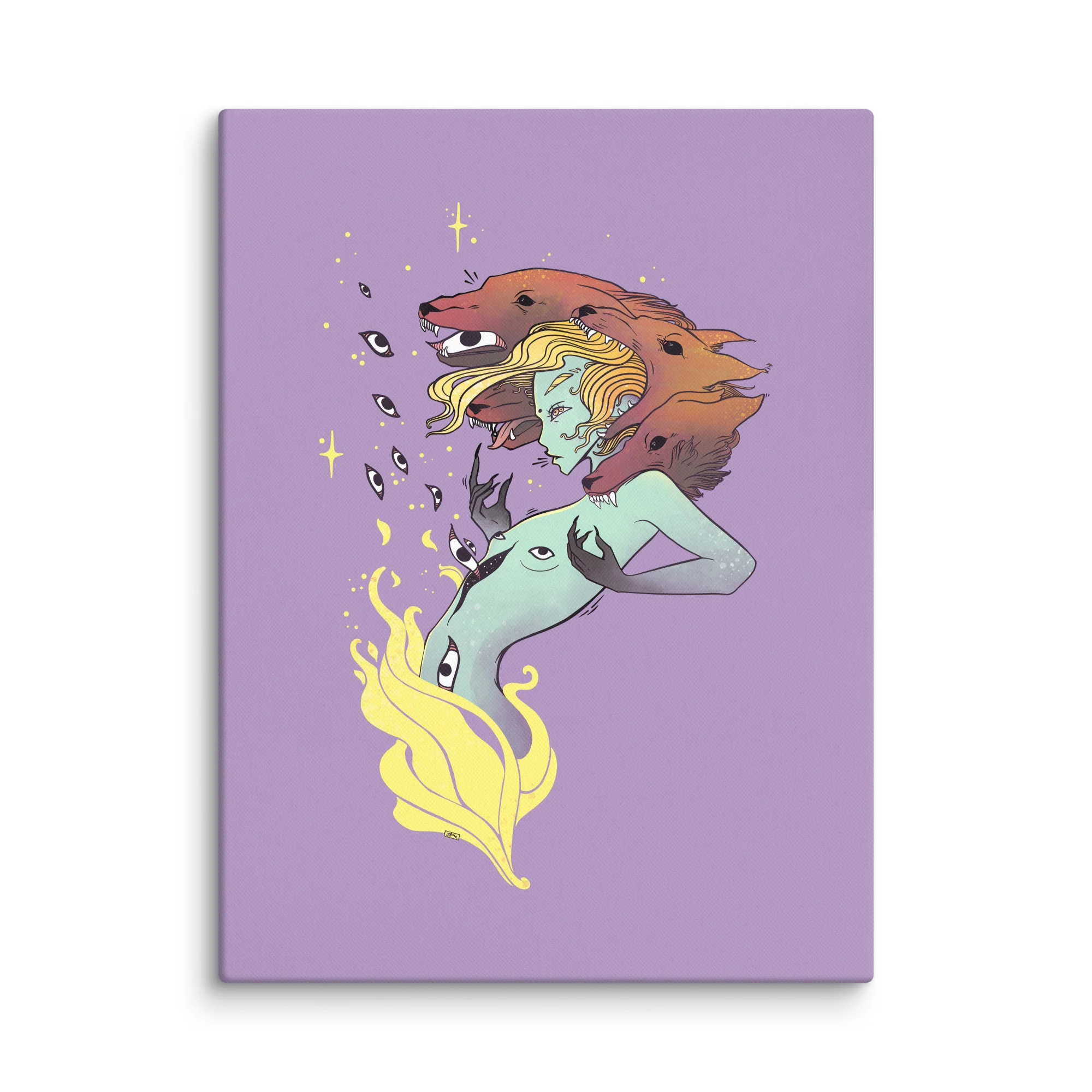 Witch And Wolves, Canvas Print - Image 5