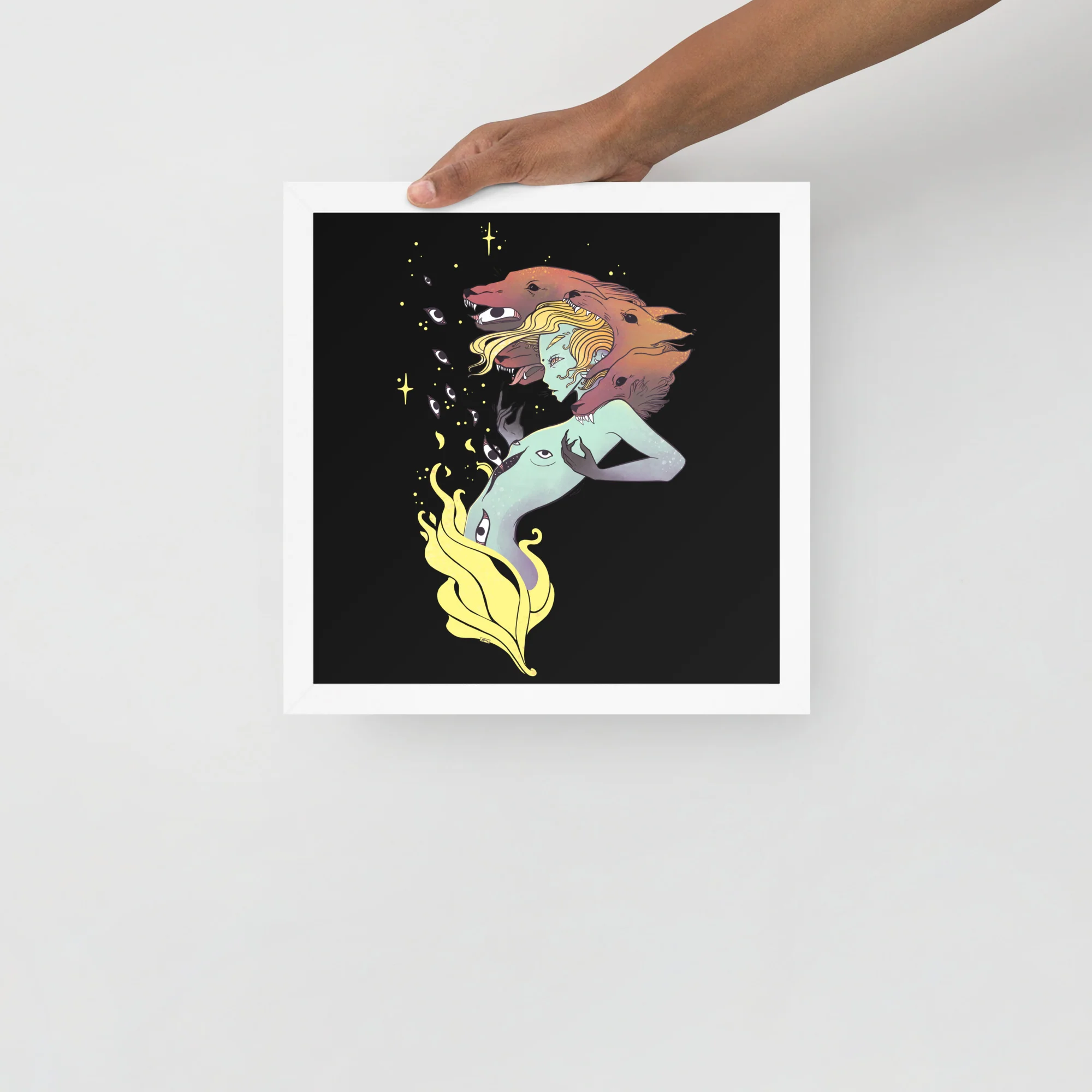 Witch And Wolves, Framed Art Print - Image 10