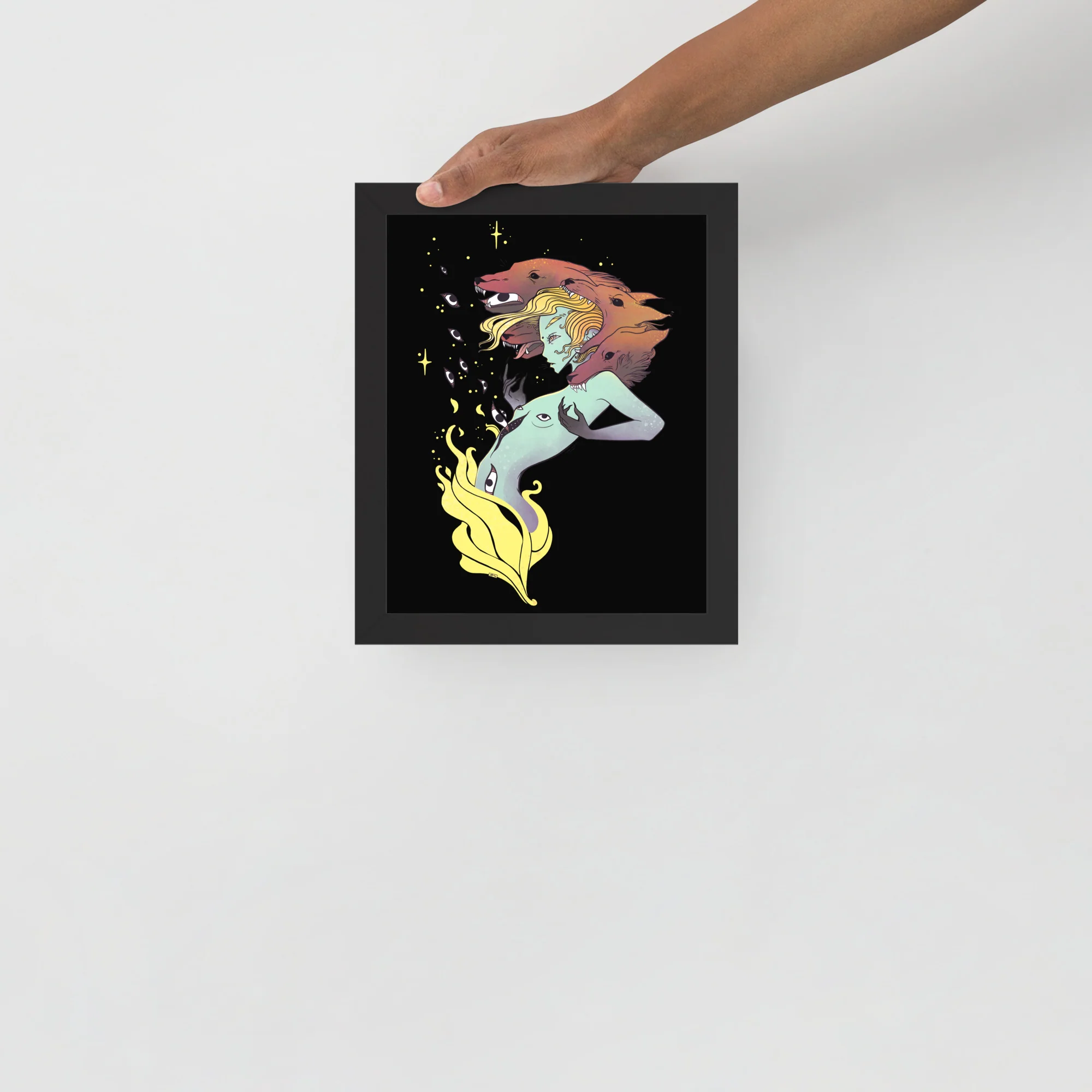 Witch And Wolves, Framed Art Print - Image 2