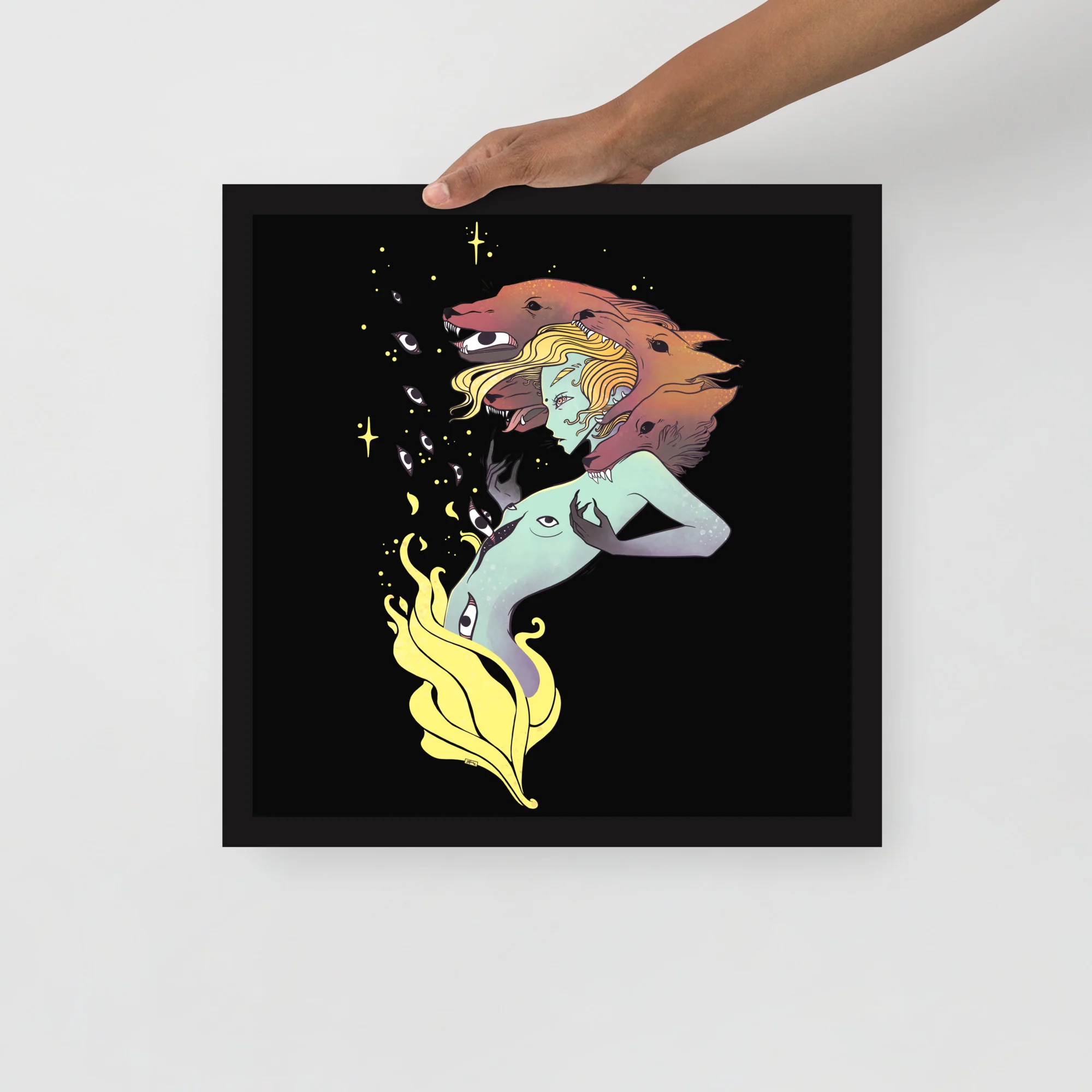 Witch And Wolves, Framed Art Print - Image 20