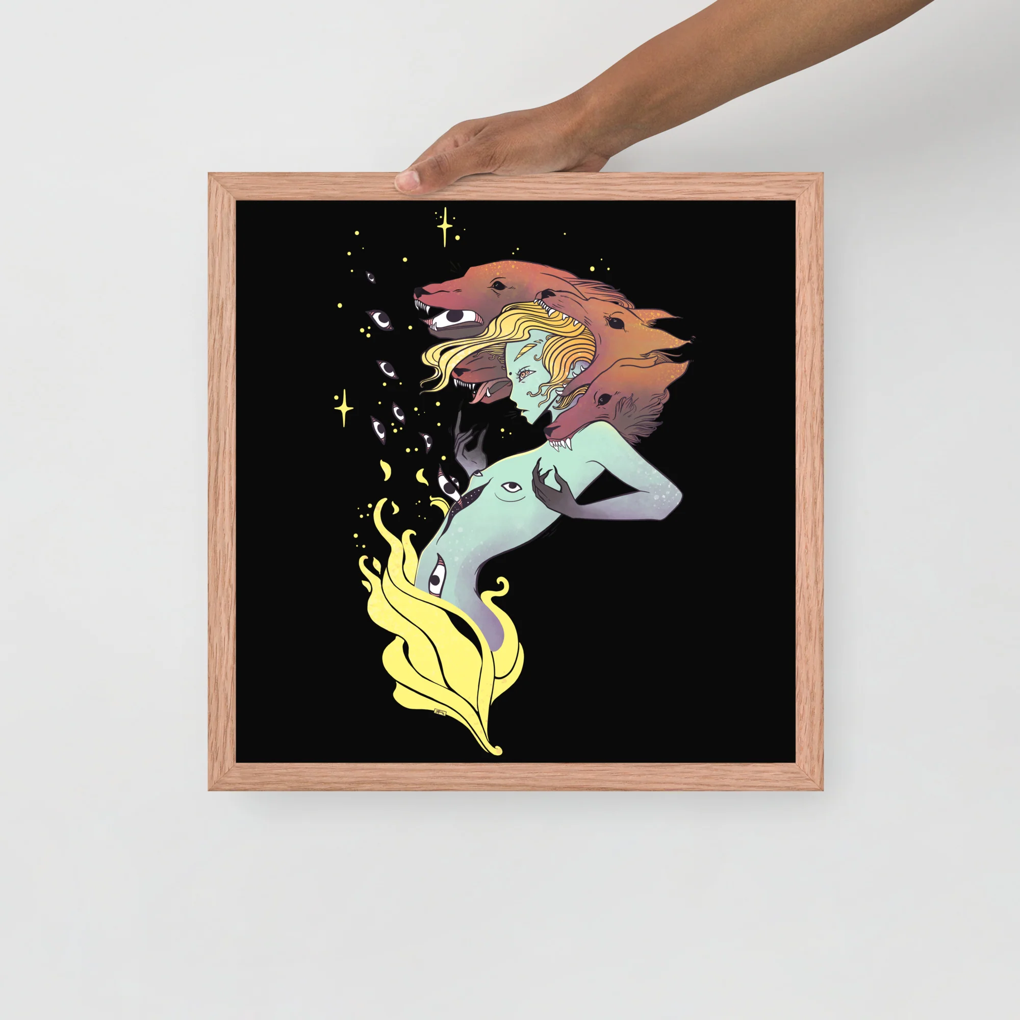 Witch And Wolves, Framed Art Print - Image 21