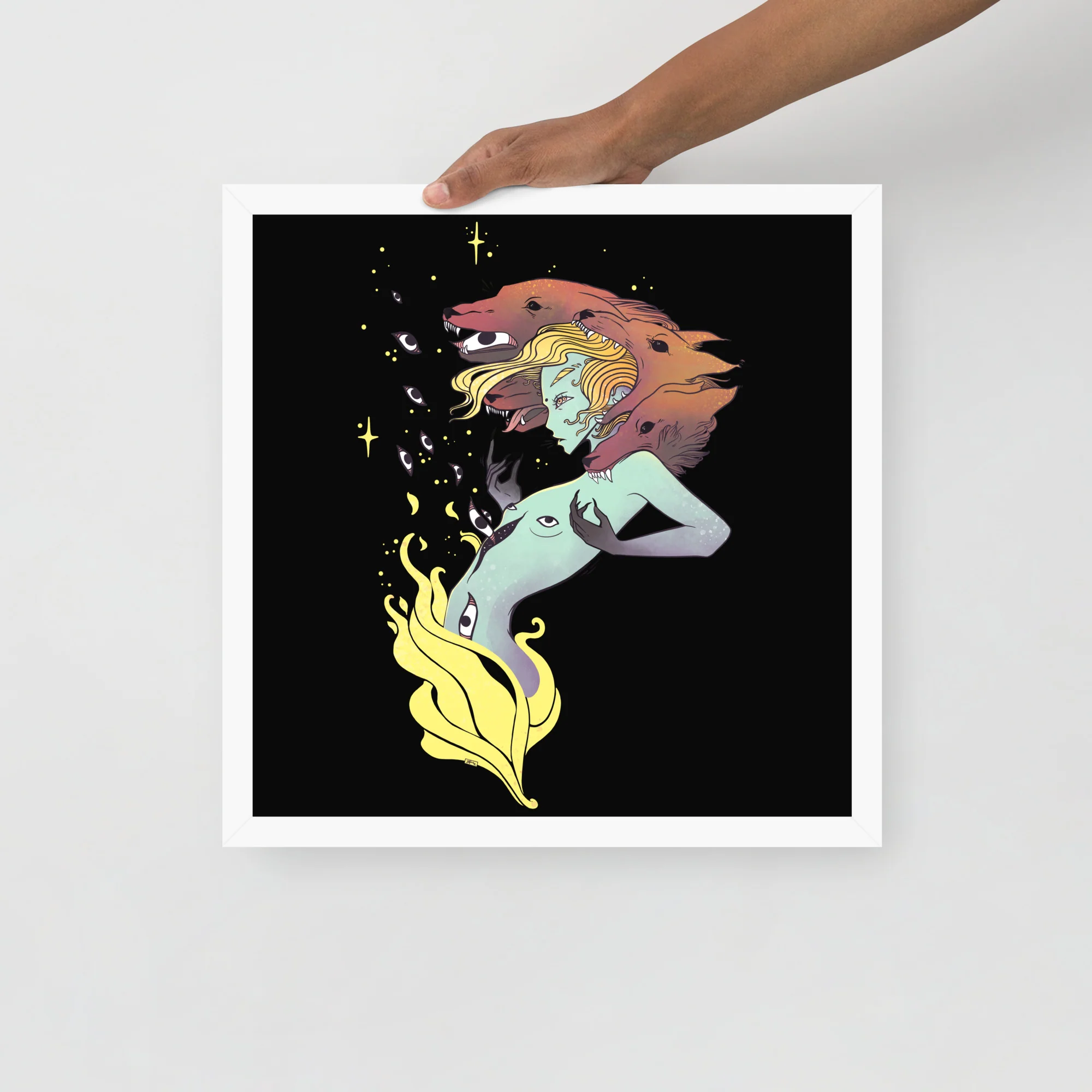 Witch And Wolves, Framed Art Print - Image 22