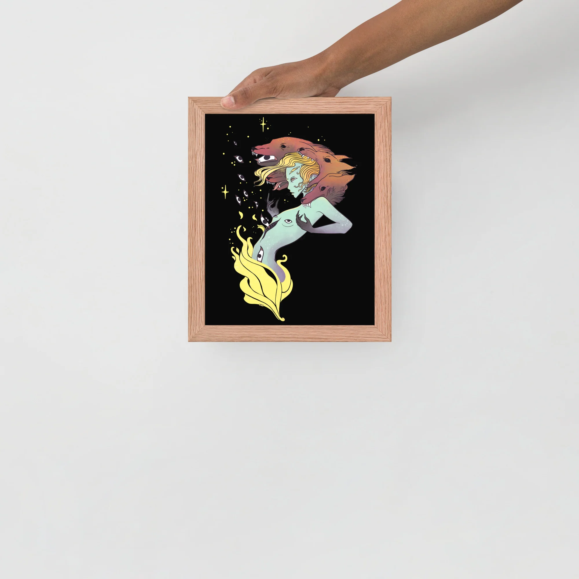 Witch And Wolves, Framed Art Print - Image 3