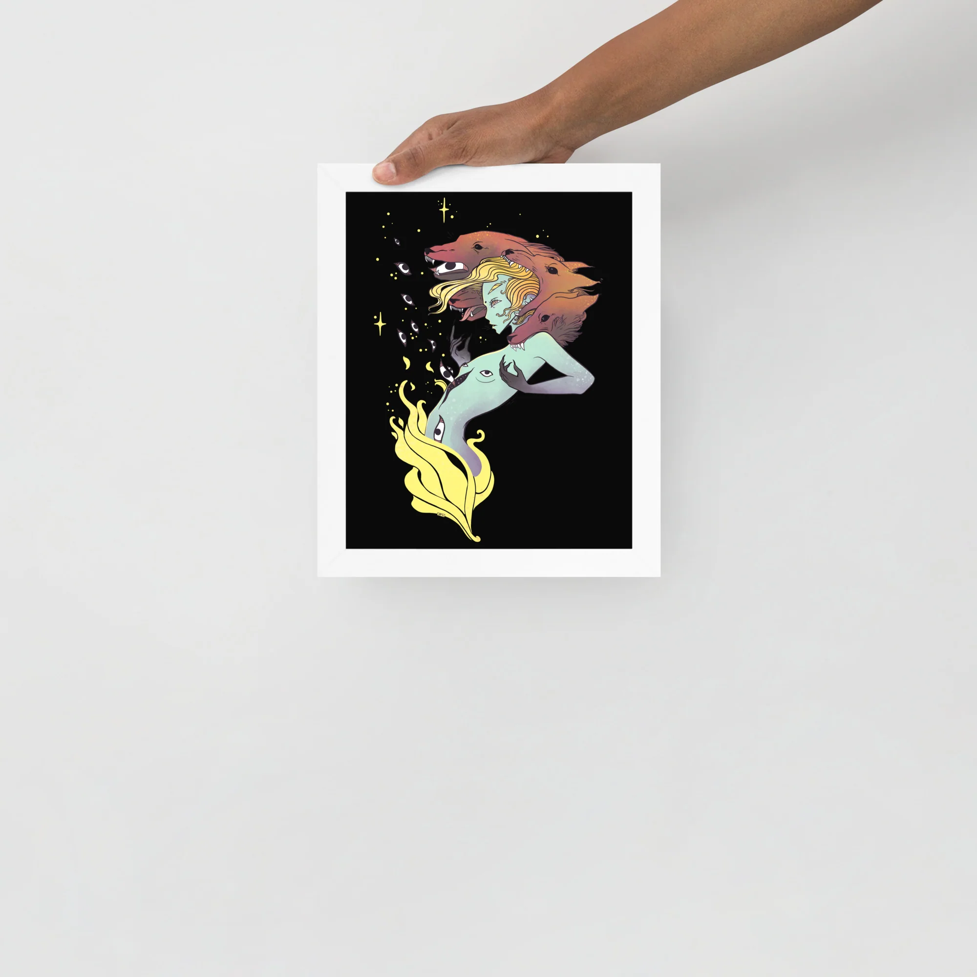 Witch And Wolves, Framed Art Print - Image 4