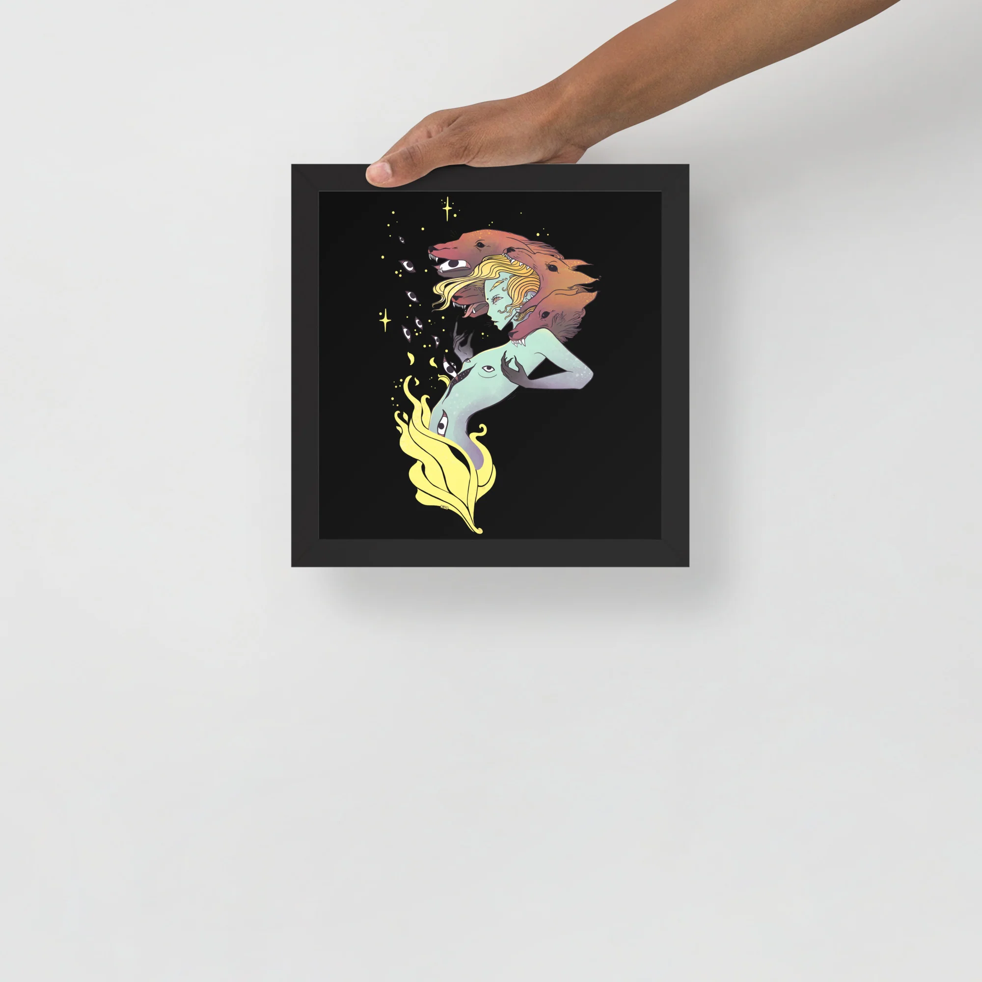 Witch And Wolves, Framed Art Print - Image 5