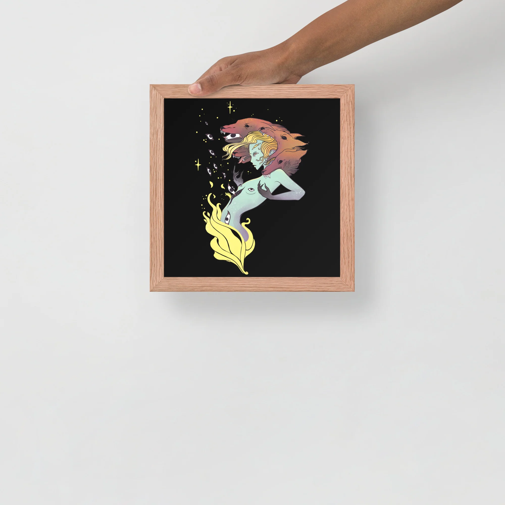 Witch And Wolves, Framed Art Print - Image 6