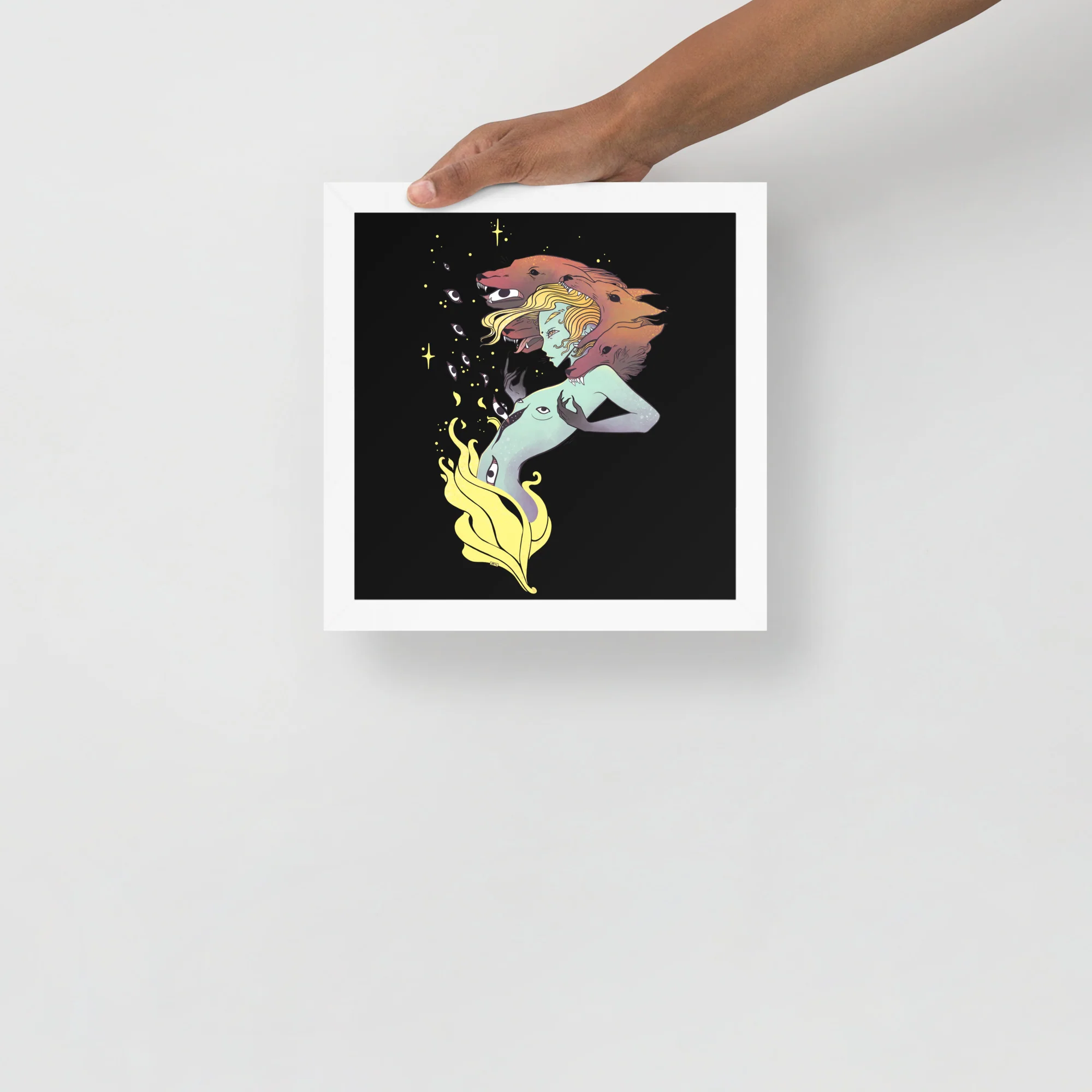 Witch And Wolves, Framed Art Print - Image 7