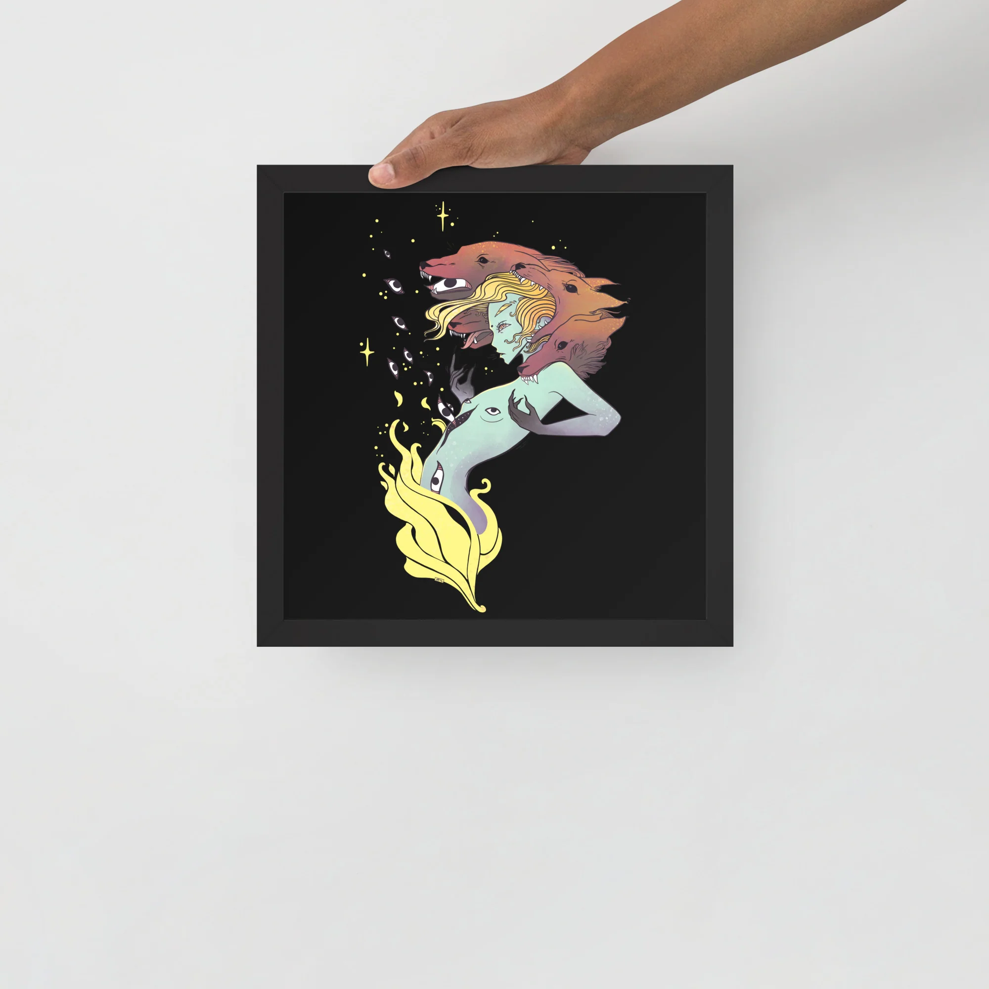 Witch And Wolves, Framed Art Print - Image 8