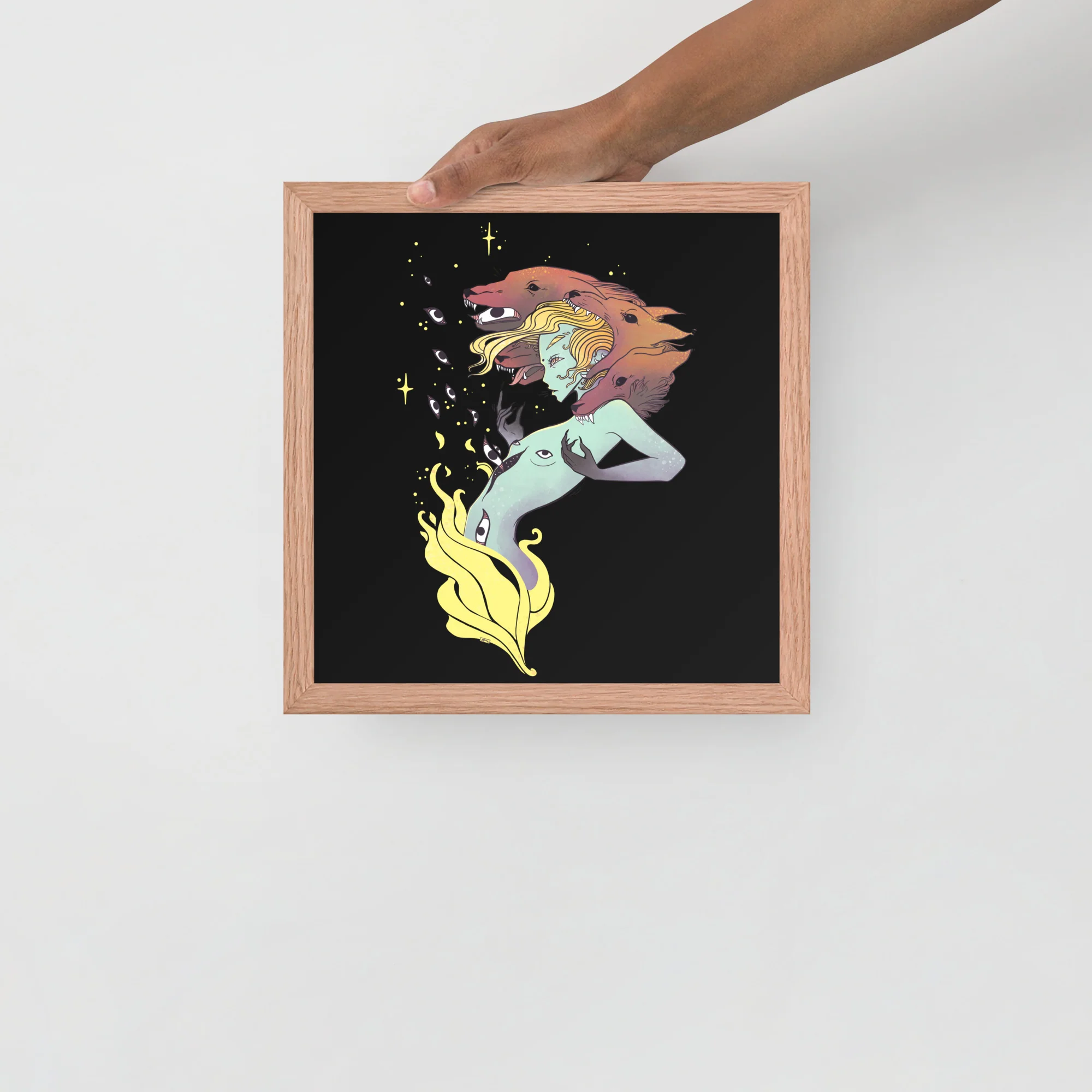 Witch And Wolves, Framed Art Print - Image 9