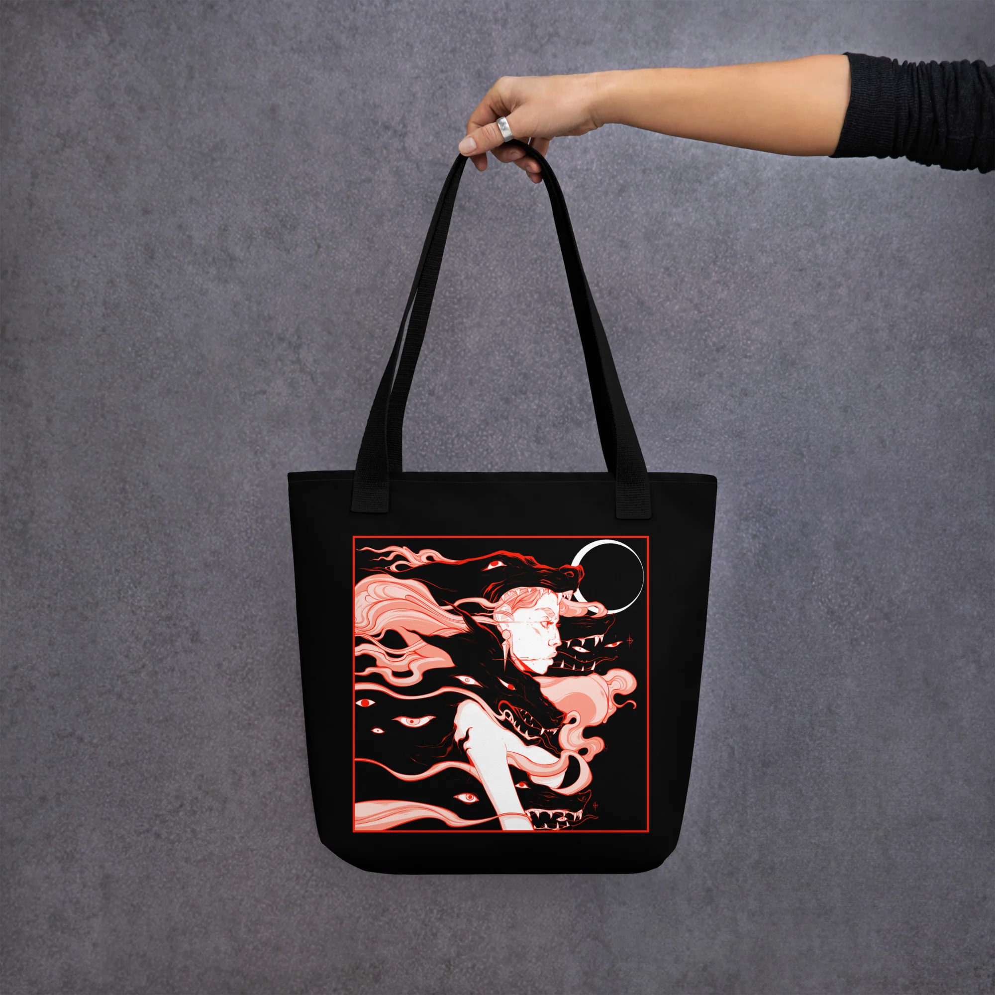 Witch And Wolves, Tote Bag - Image 3