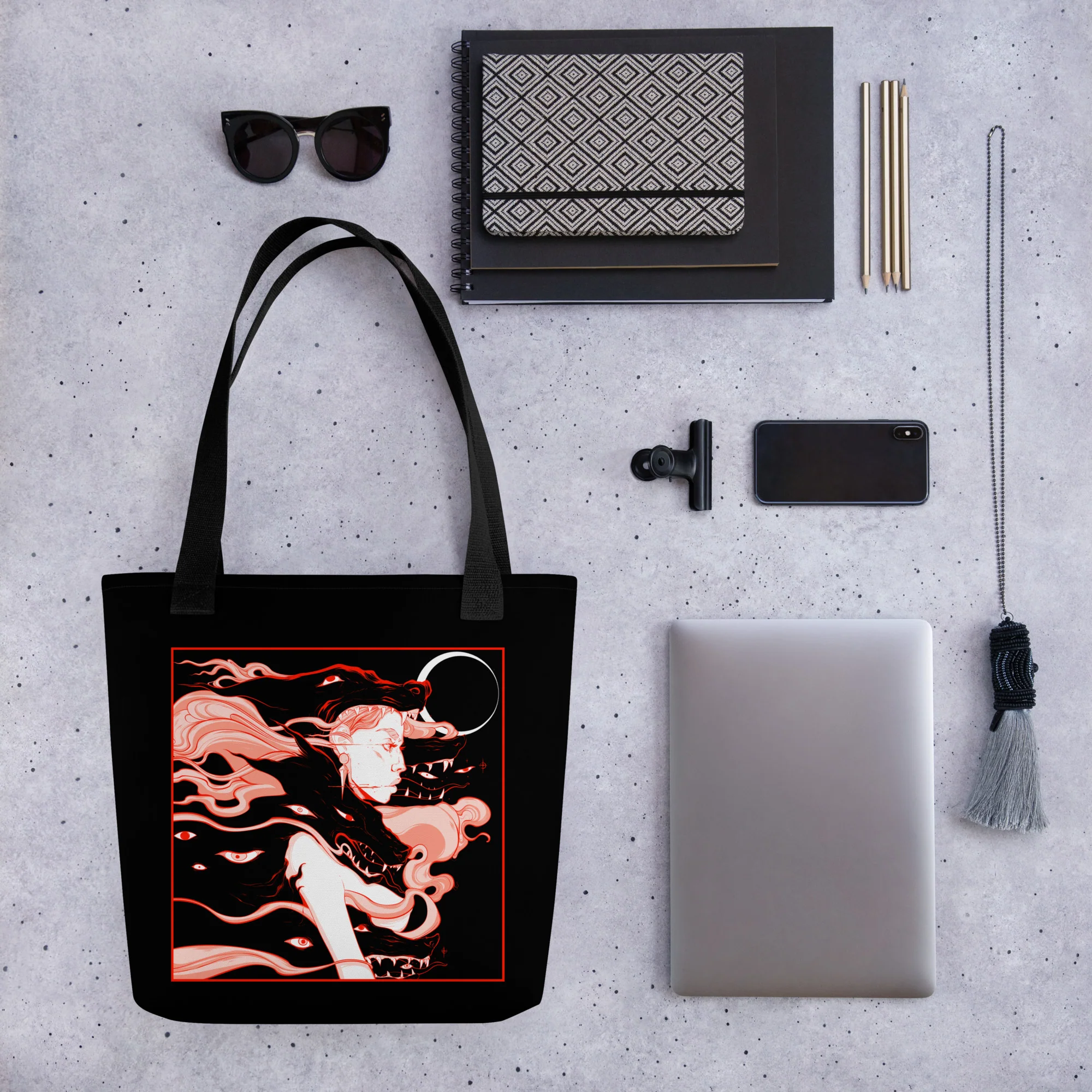 Witch And Wolves, Tote Bag - Image 6