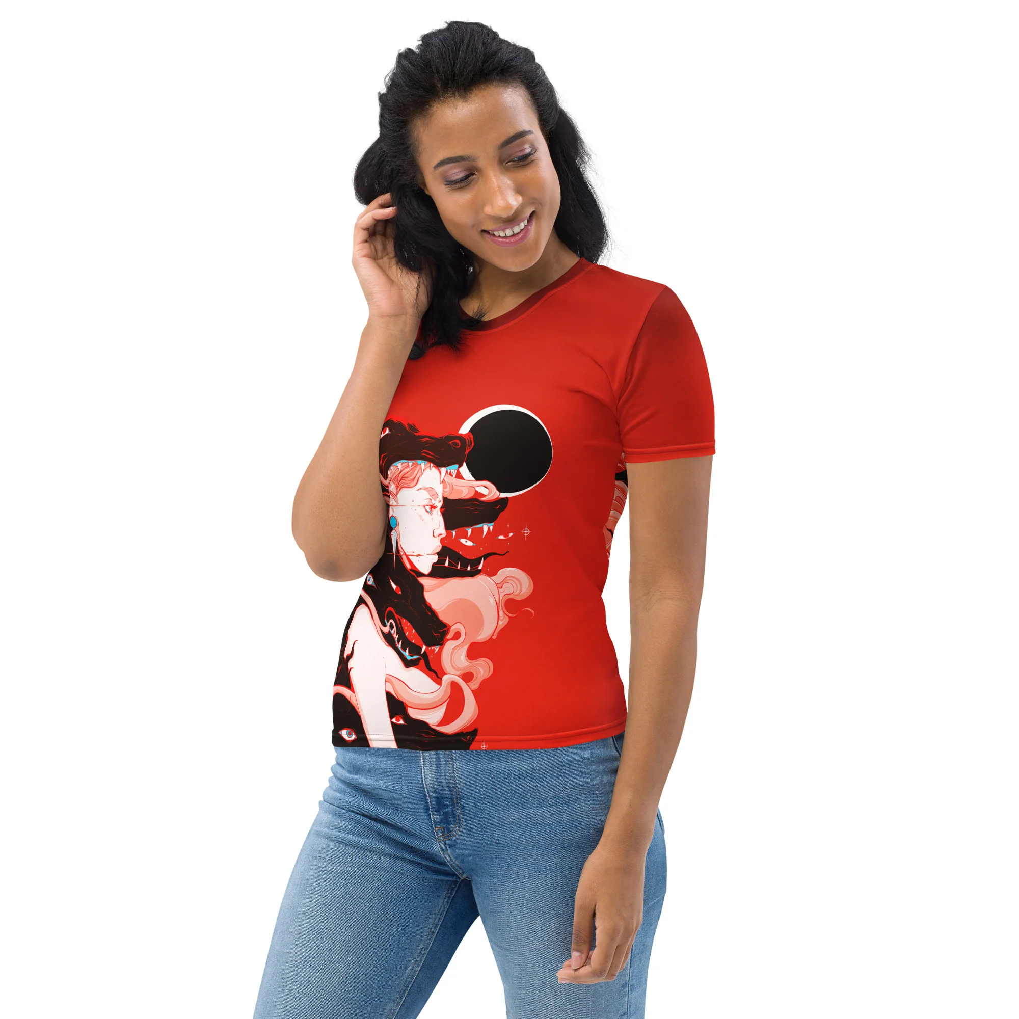Witch And Wolves, Women's Sublimation T-Shirt - Image 3