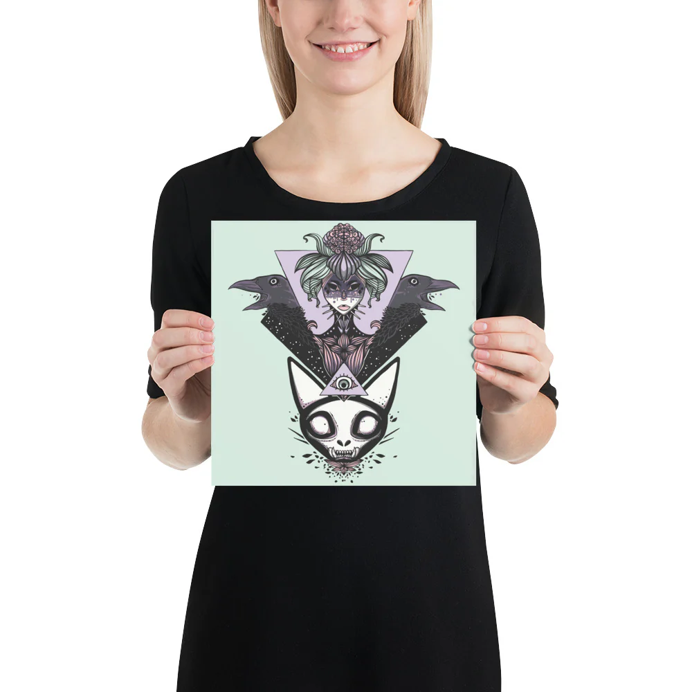 Witch & Crows, Matte Art Print Poster - Image 2
