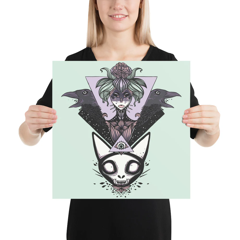 Witch & Crows, Matte Art Print Poster - Image 5