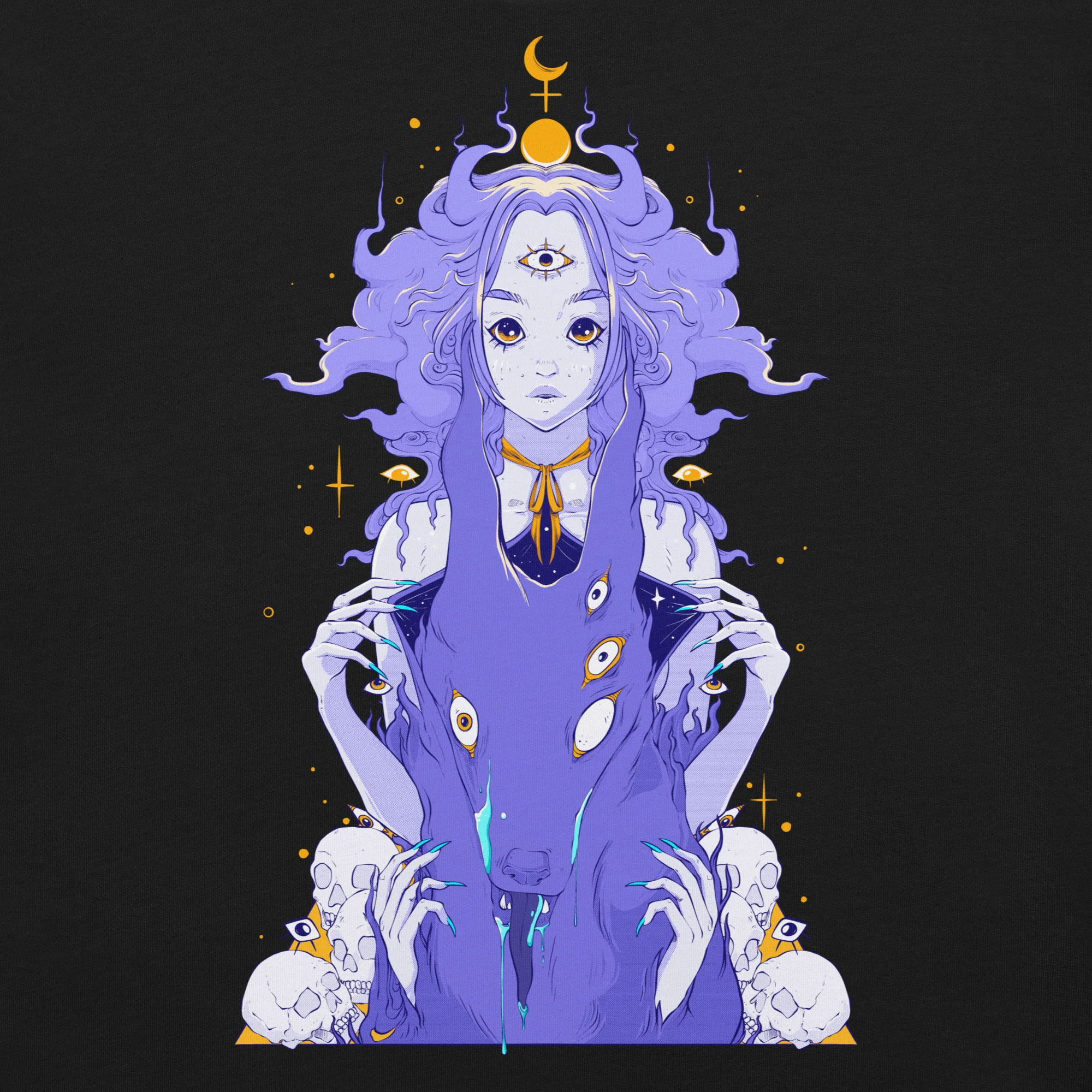 Witchy Wolf, Unisex T-Shirt - Image 2