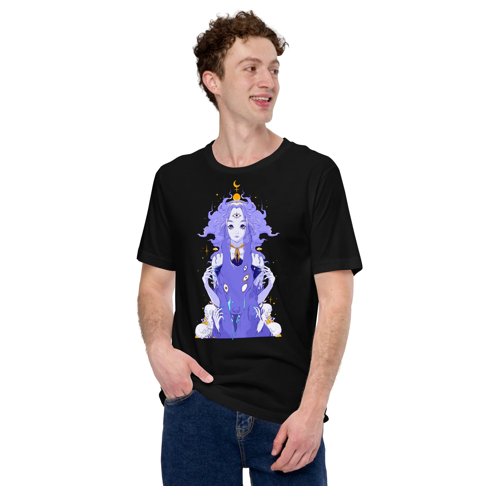 Witchy Wolf, Unisex T-Shirt - Image 4
