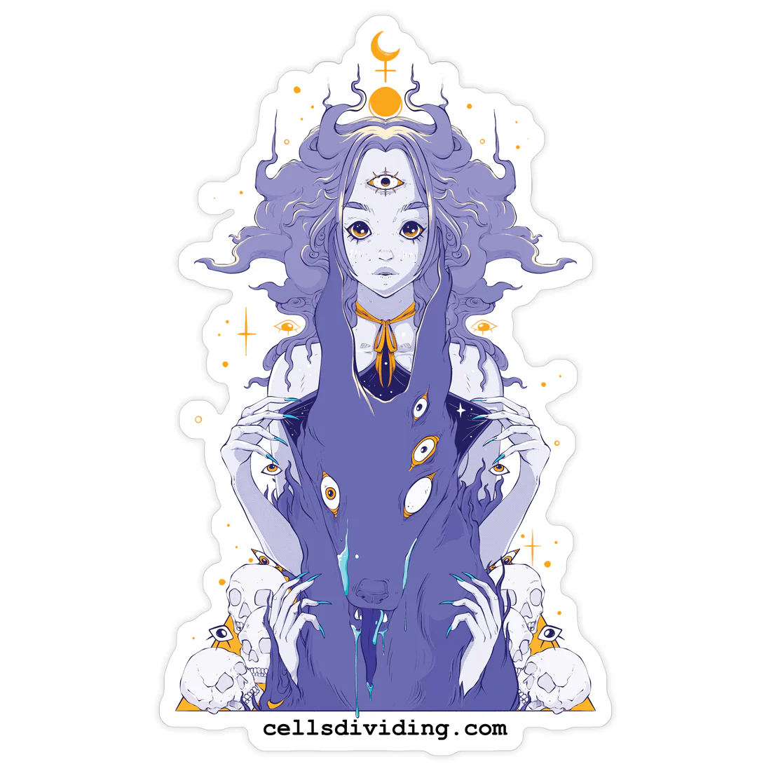 Witchy Wolf, Vinyl Sticker