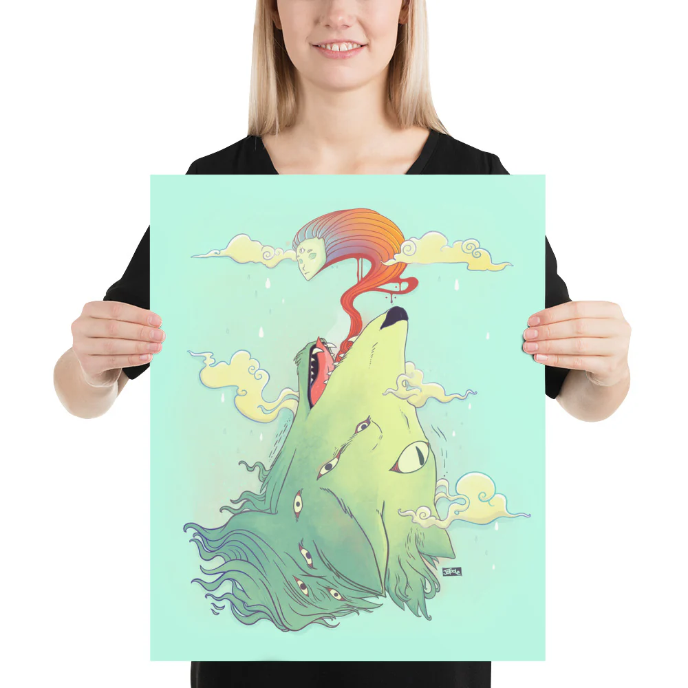 Wolf And Ghost, Matte Art Print Poster - Image 10