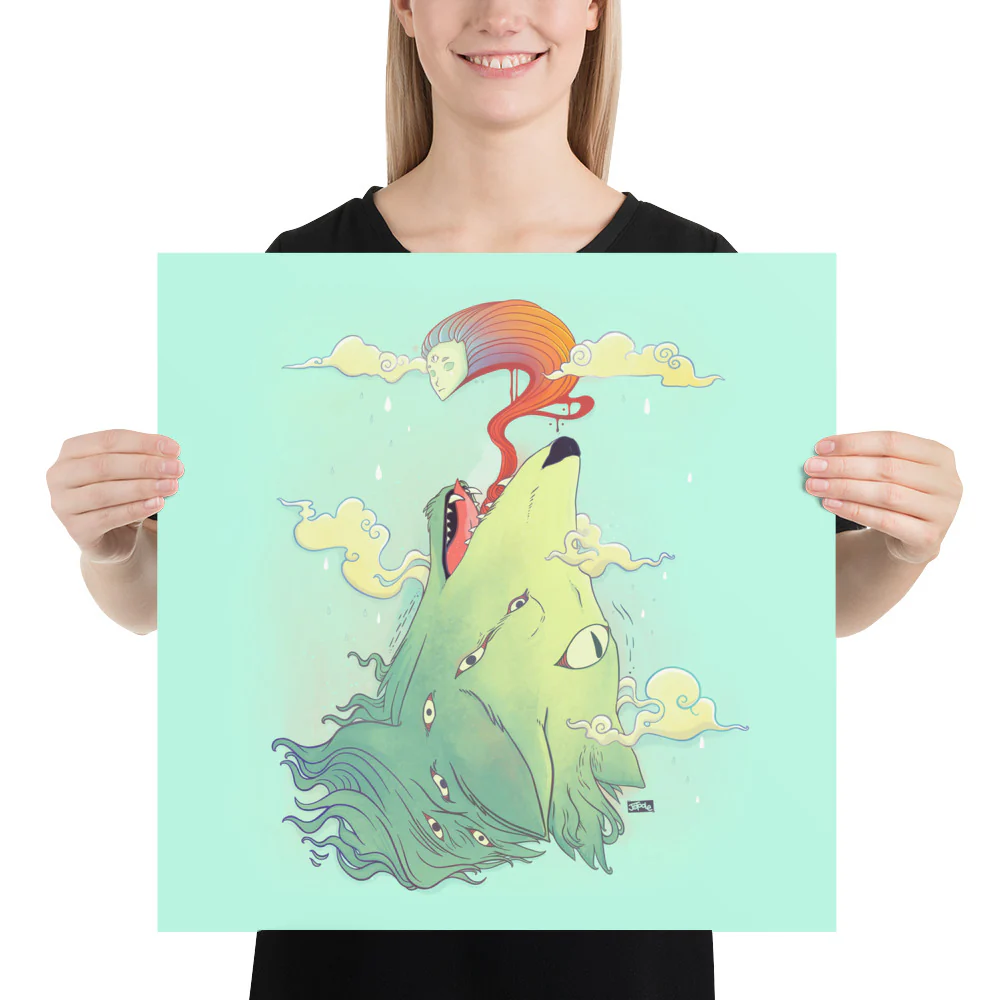 Wolf And Ghost, Matte Art Print Poster - Image 11