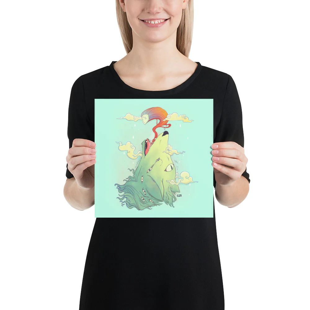 Wolf And Ghost, Matte Art Print Poster - Image 5