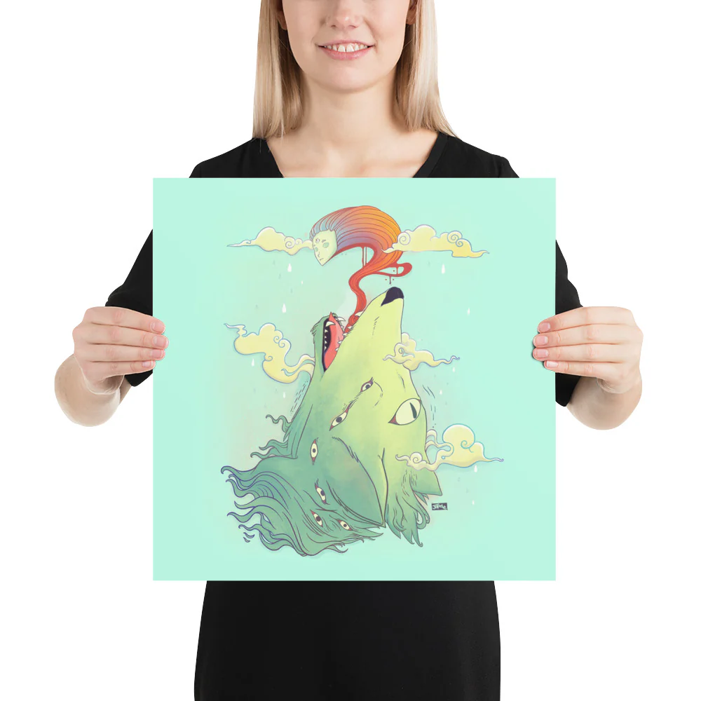 Wolf And Ghost, Matte Art Print Poster - Image 9