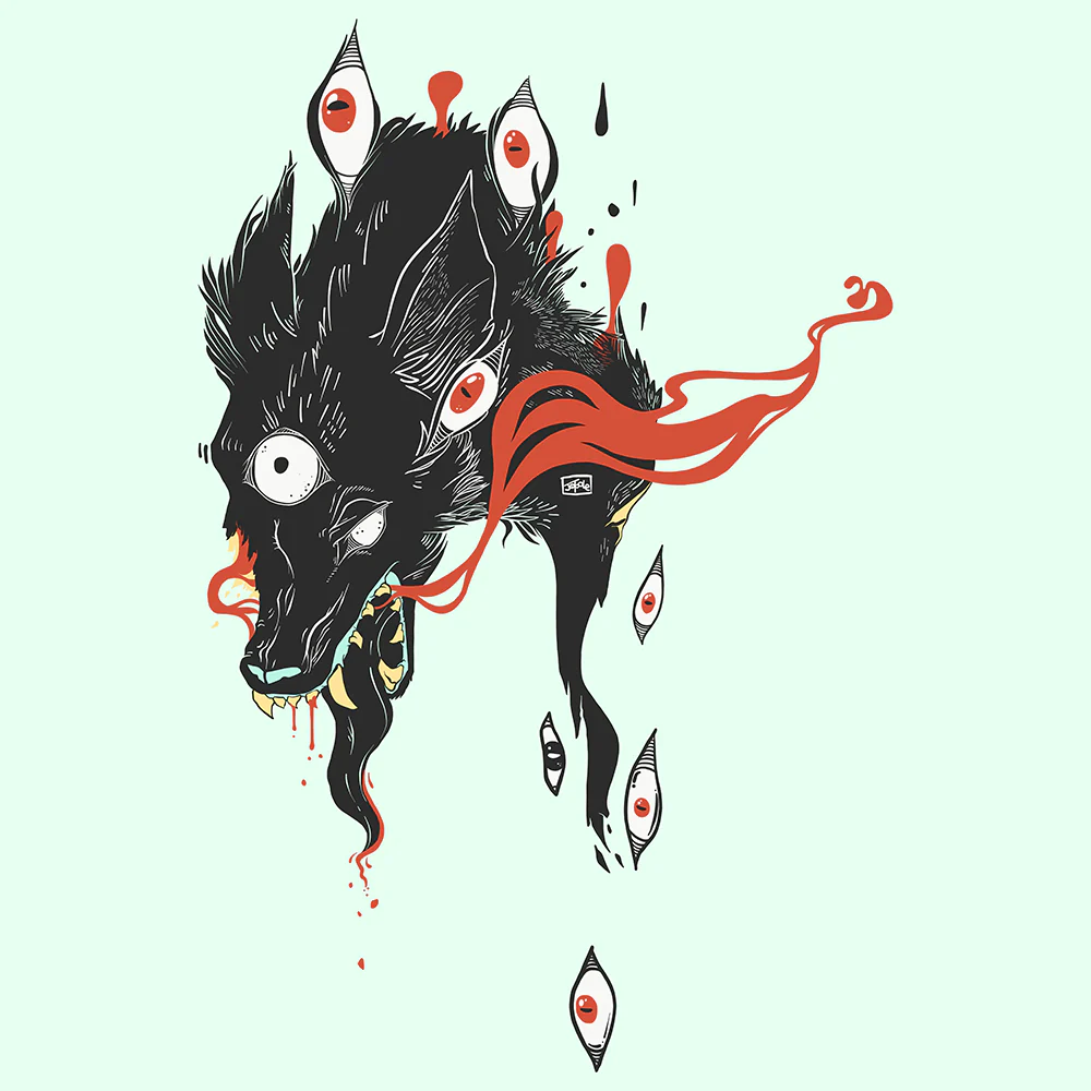 Wolf & Eyes, Matte Art Print Poster