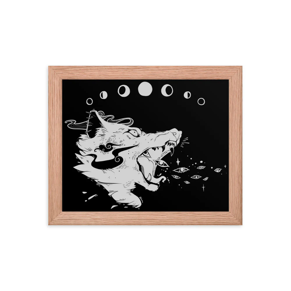 Wolf Magic, Framed Art Print - Image 3