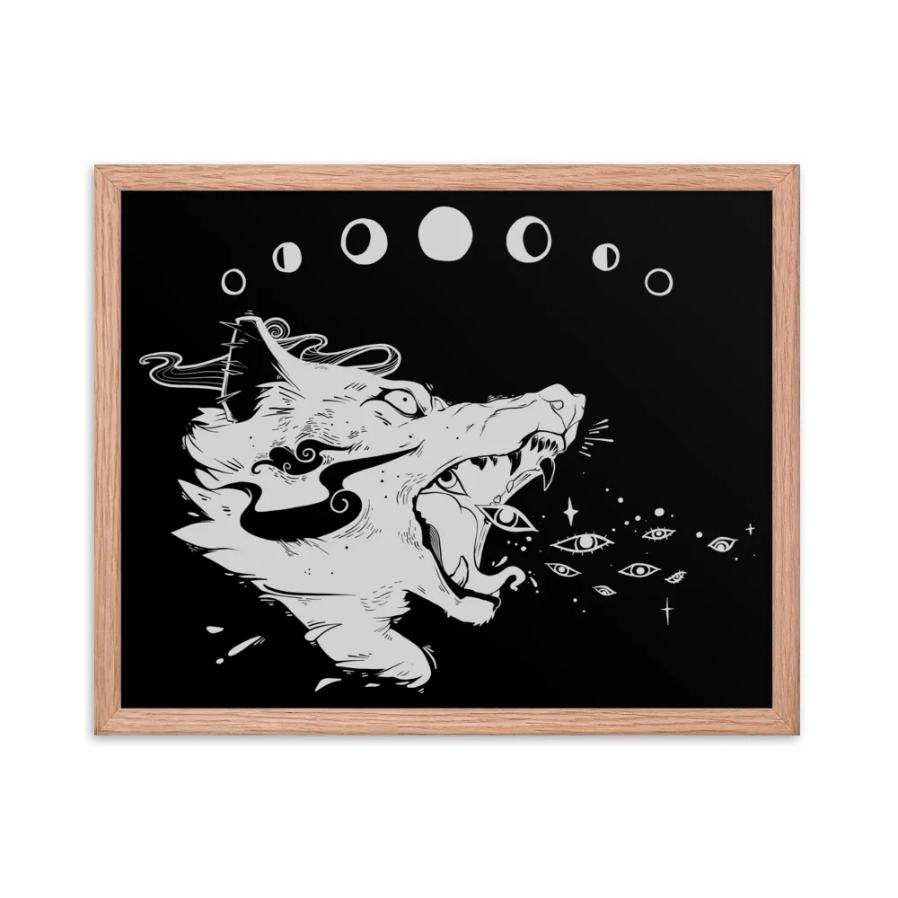 Wolf Magic, Framed Art Print - Image 4