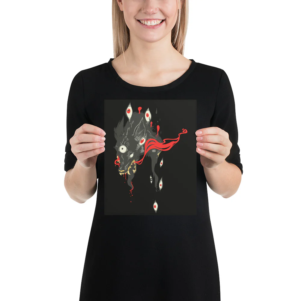 Wolf, Matte Art Print Poster - Image 2