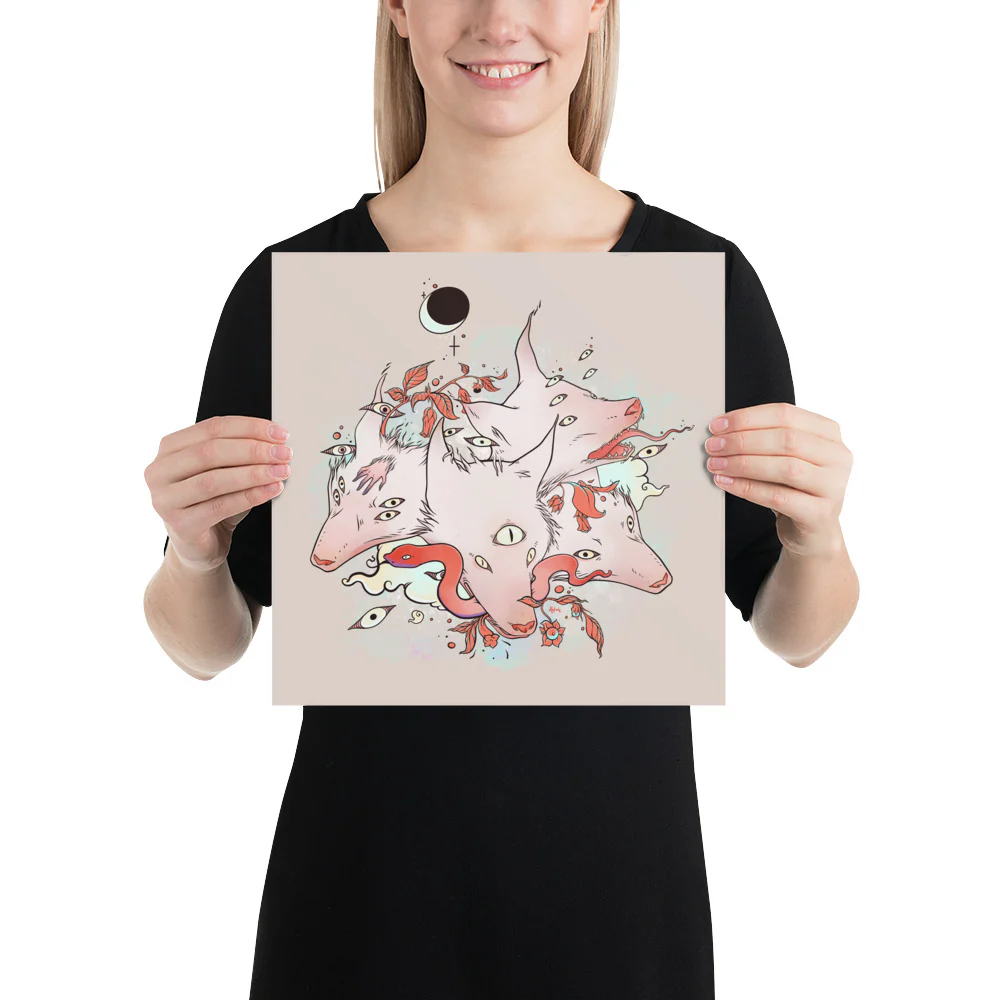 Wolves, Snakes, & Hands, Matte Art Print Poster - Image 3