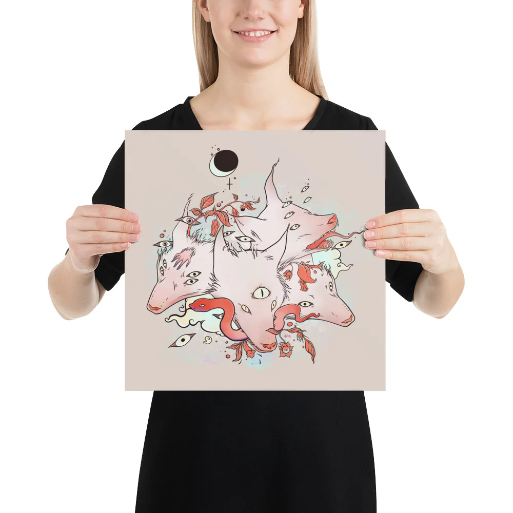 Wolves, Snakes, & Hands, Matte Art Print Poster - Image 4