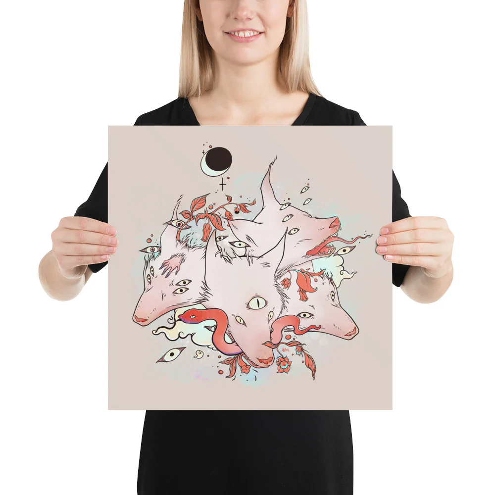 Wolves, Snakes, & Hands, Matte Art Print Poster - Image 5