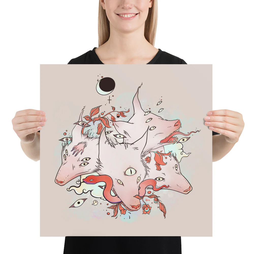 Wolves, Snakes, & Hands, Matte Art Print Poster - Image 6