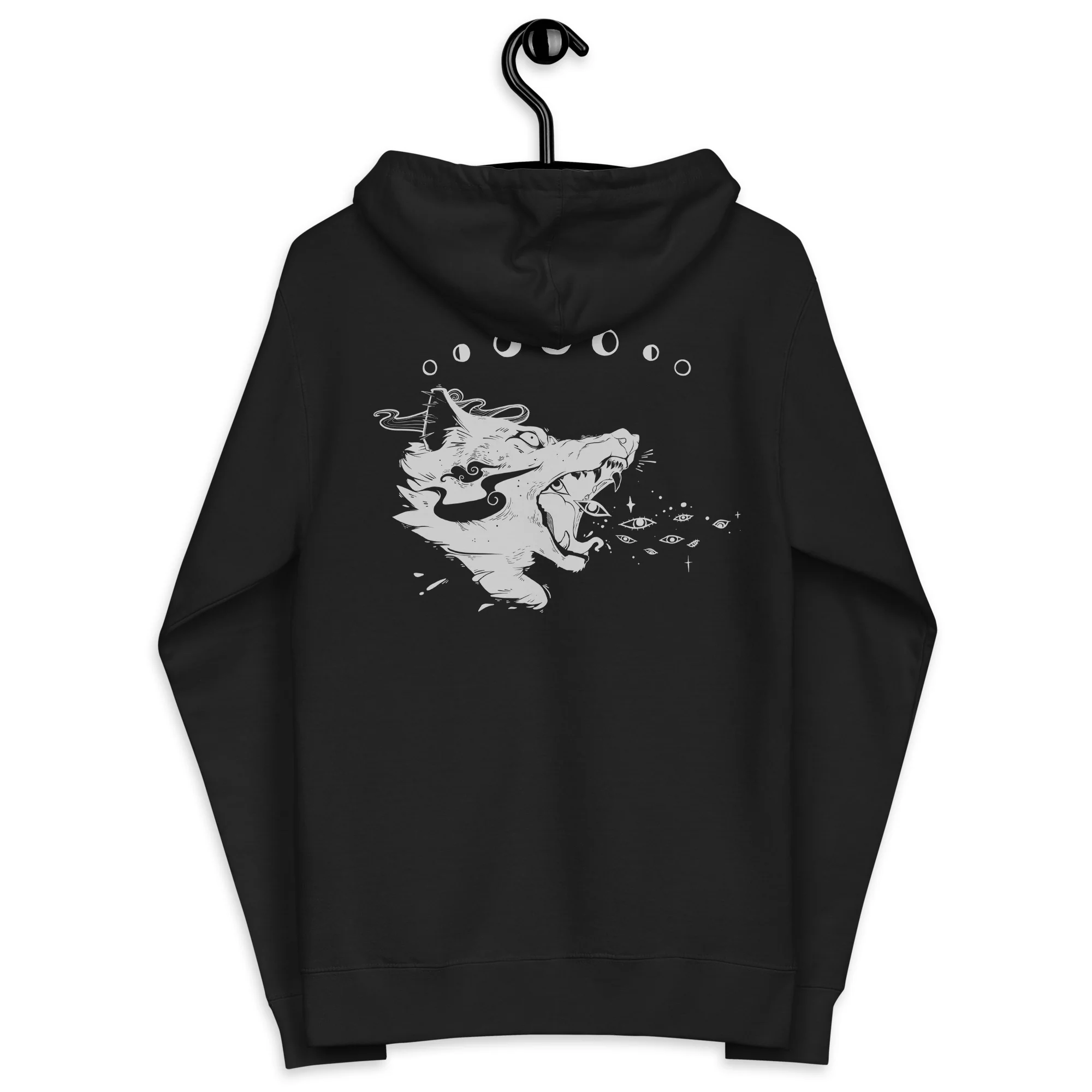 Wolf, Unisex Fleece Zip-Up Hoodie - Image 5