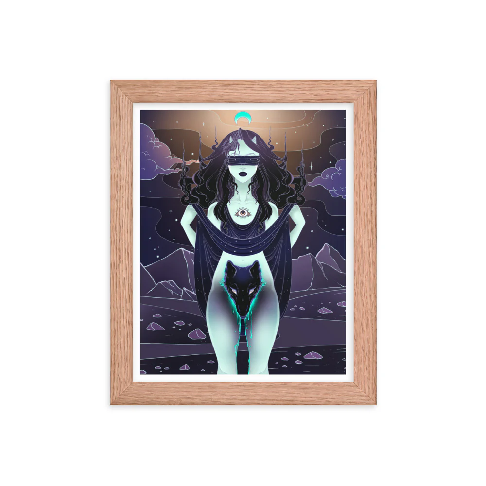 Wolf Woman, Framed Art Print - Image 3