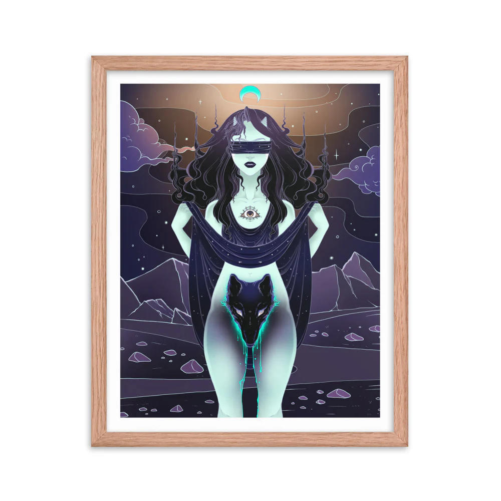 Wolf Woman, Framed Art Print - Image 4