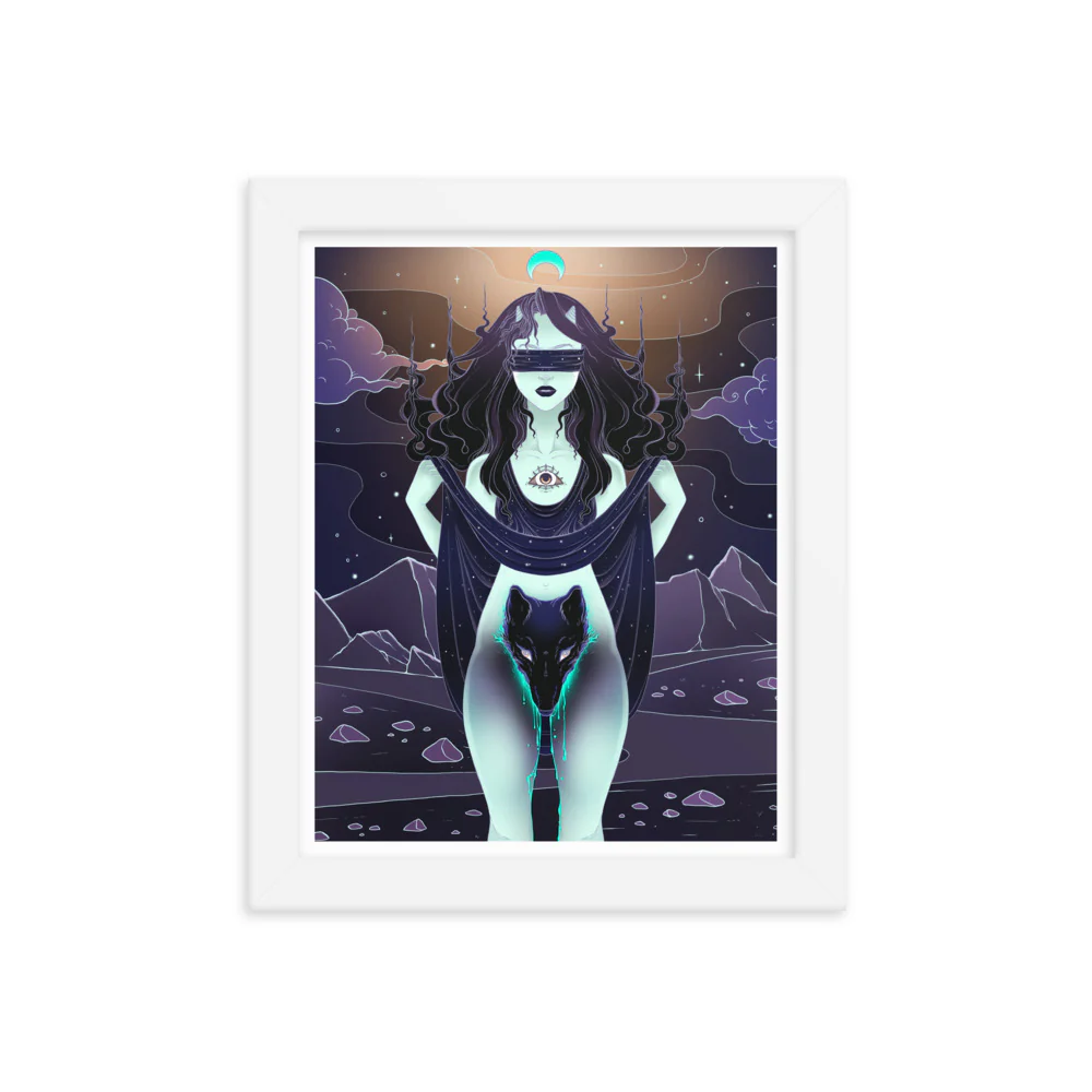 Wolf Woman, Framed Art Print - Image 5