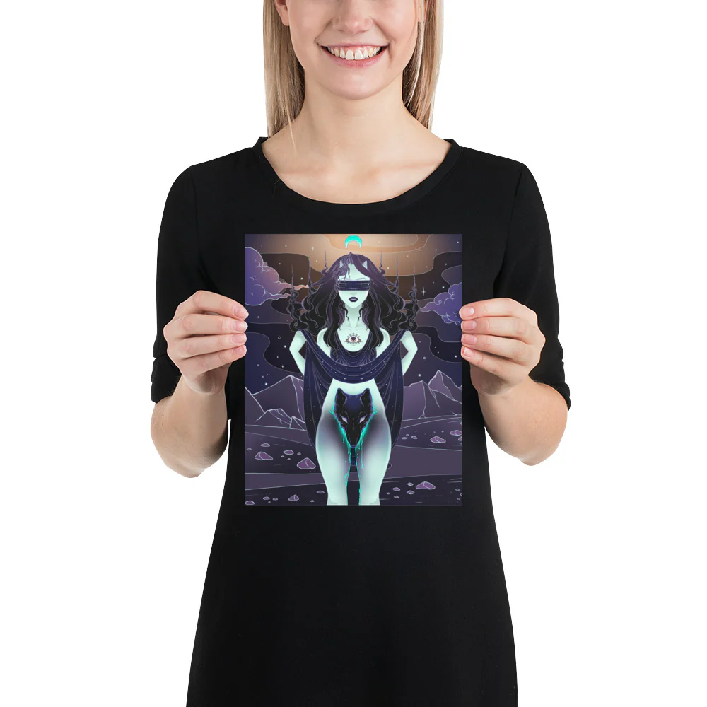 Wolf Woman, Matte Art Print Poster - Image 6