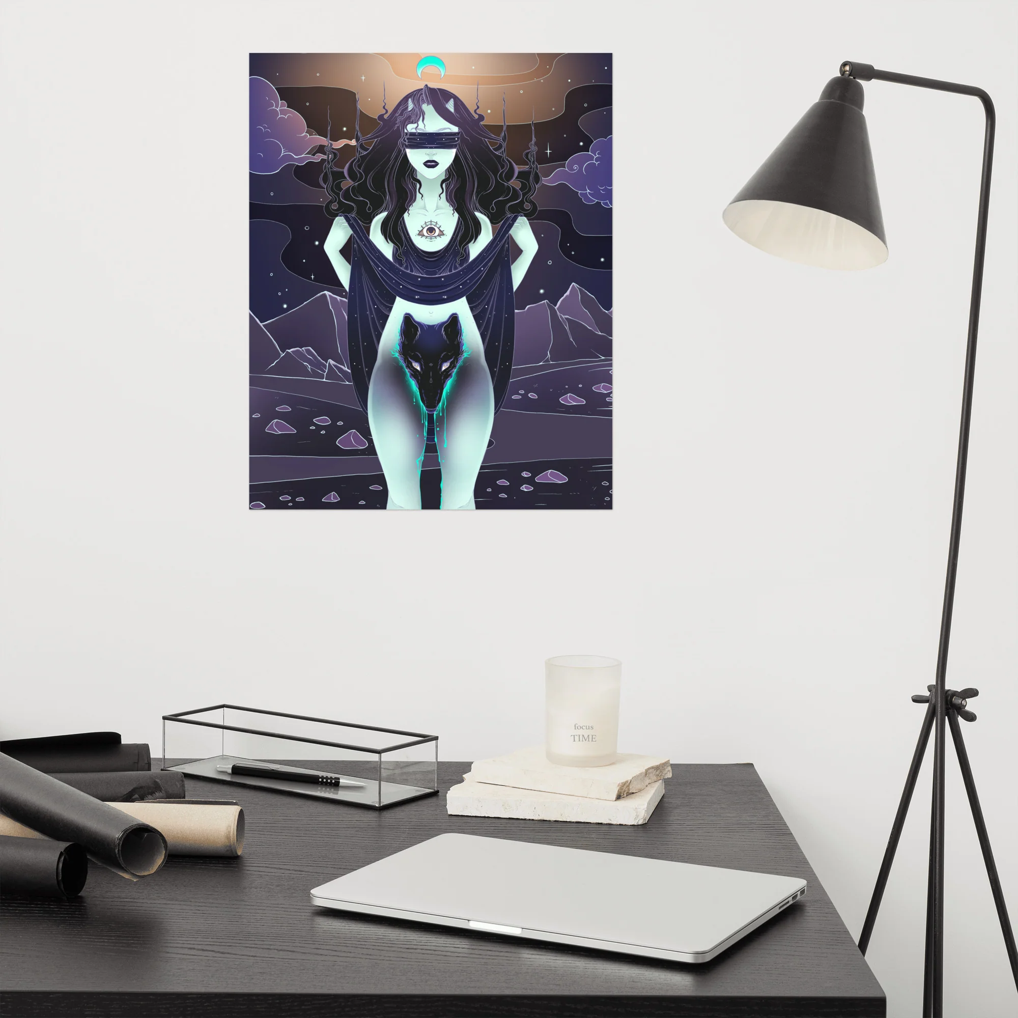 Wolf Woman, Matte Art Print Poster - Image 7
