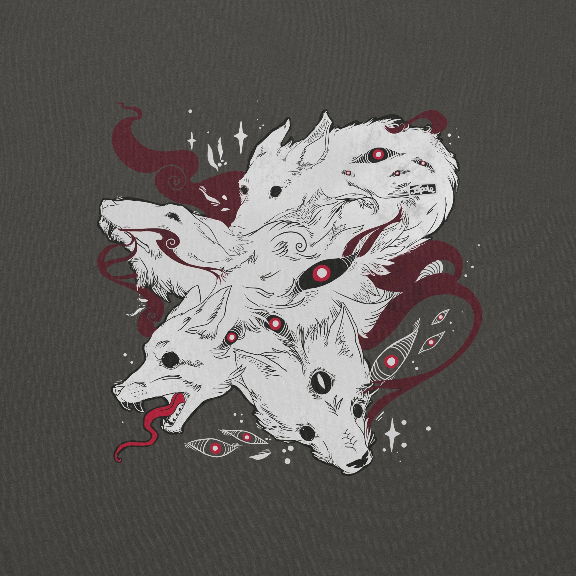 Wolves & Eyes, Premium Unisex Sweatshirt - Image 2