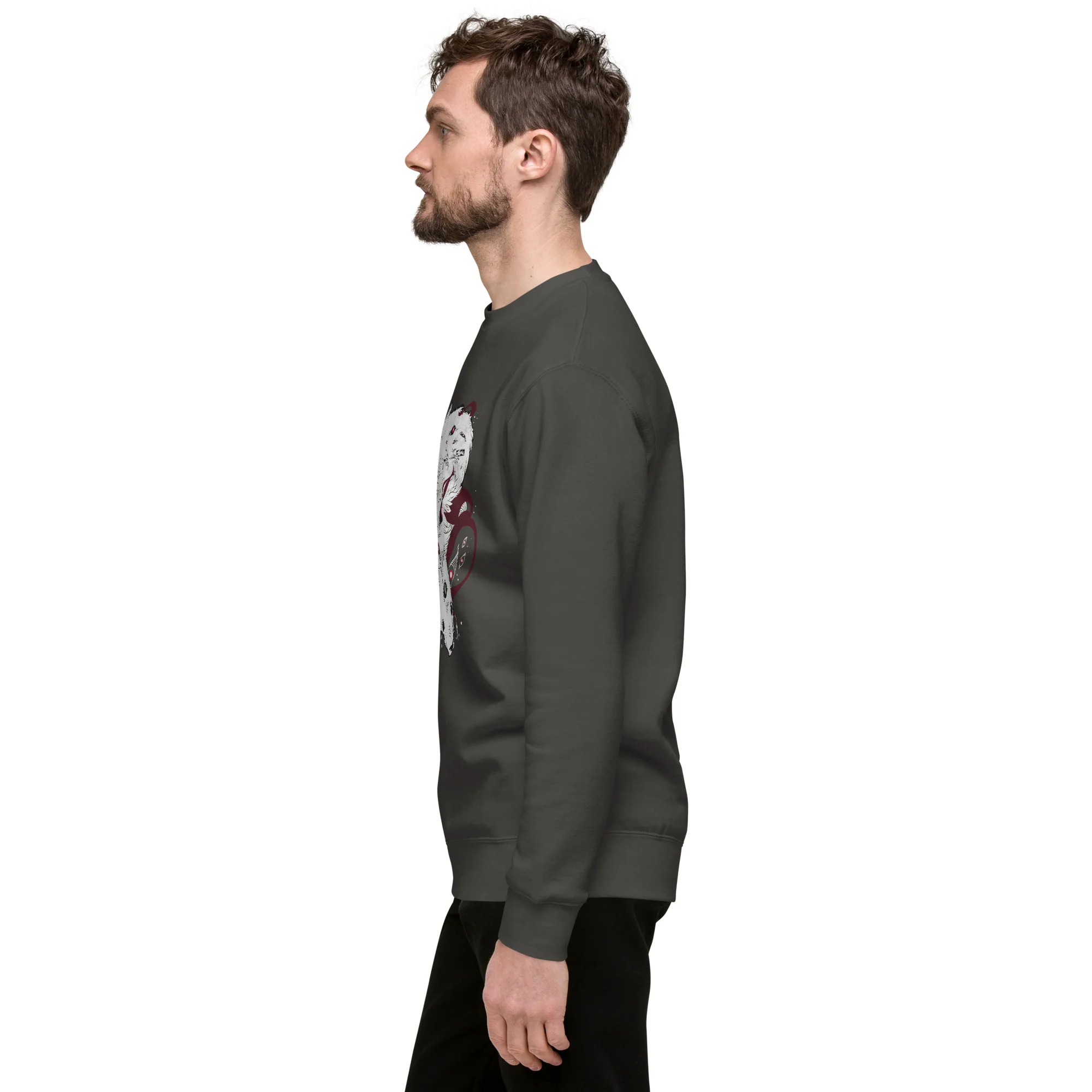 Wolves & Eyes, Premium Unisex Sweatshirt - Image 5