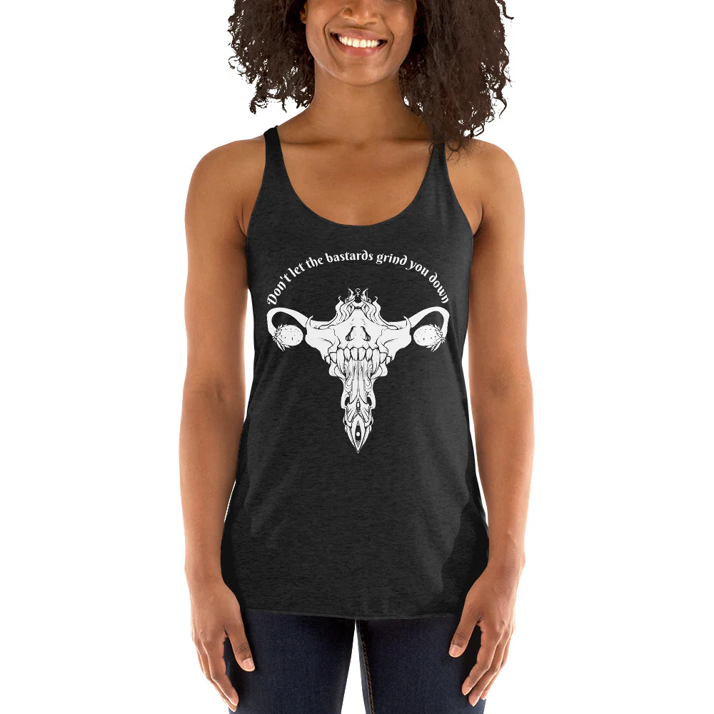 Don't Let Them Grind You Down, Racerback Tank Top - Image 2