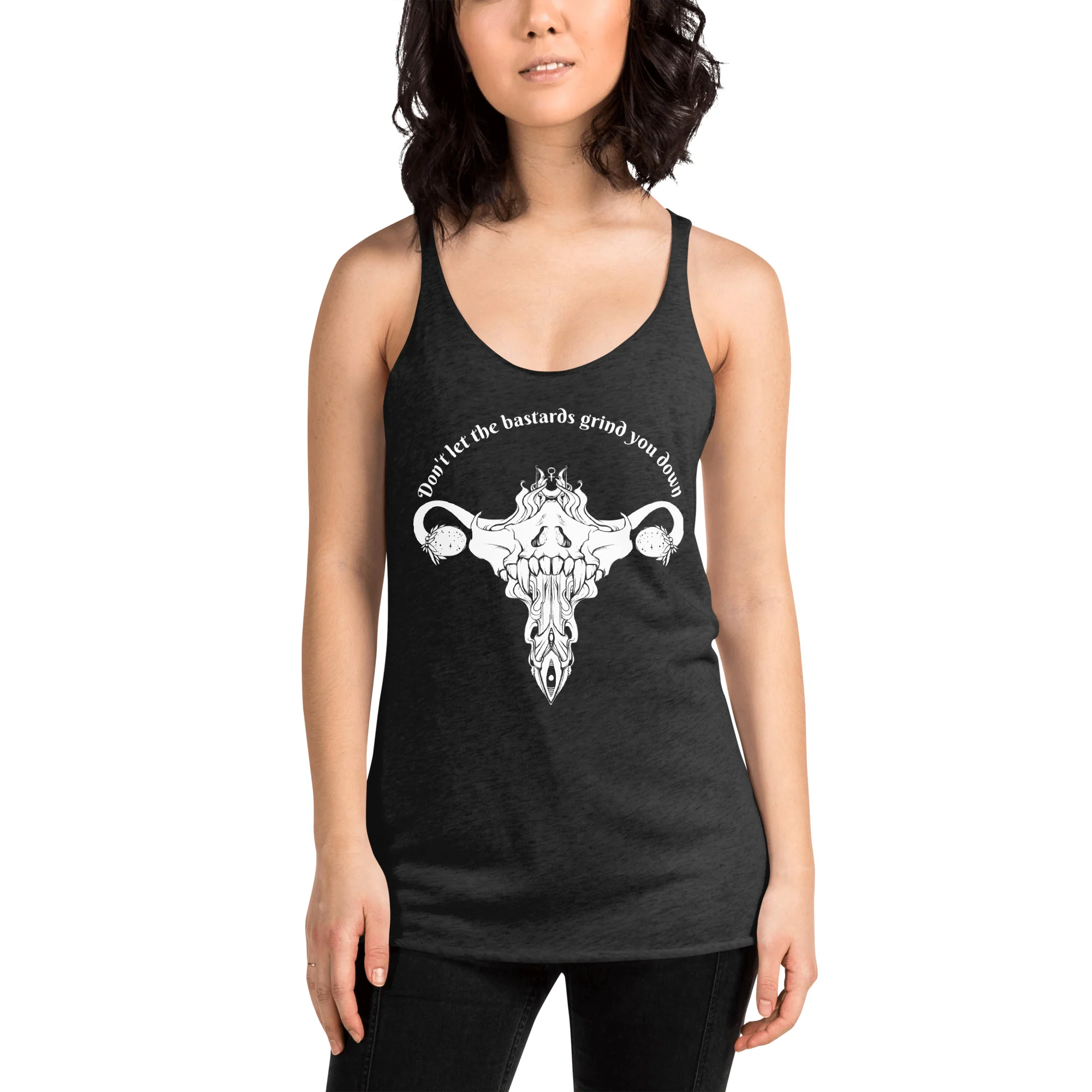 Don't Let Them Grind You Down, Racerback Tank Top - Image 3