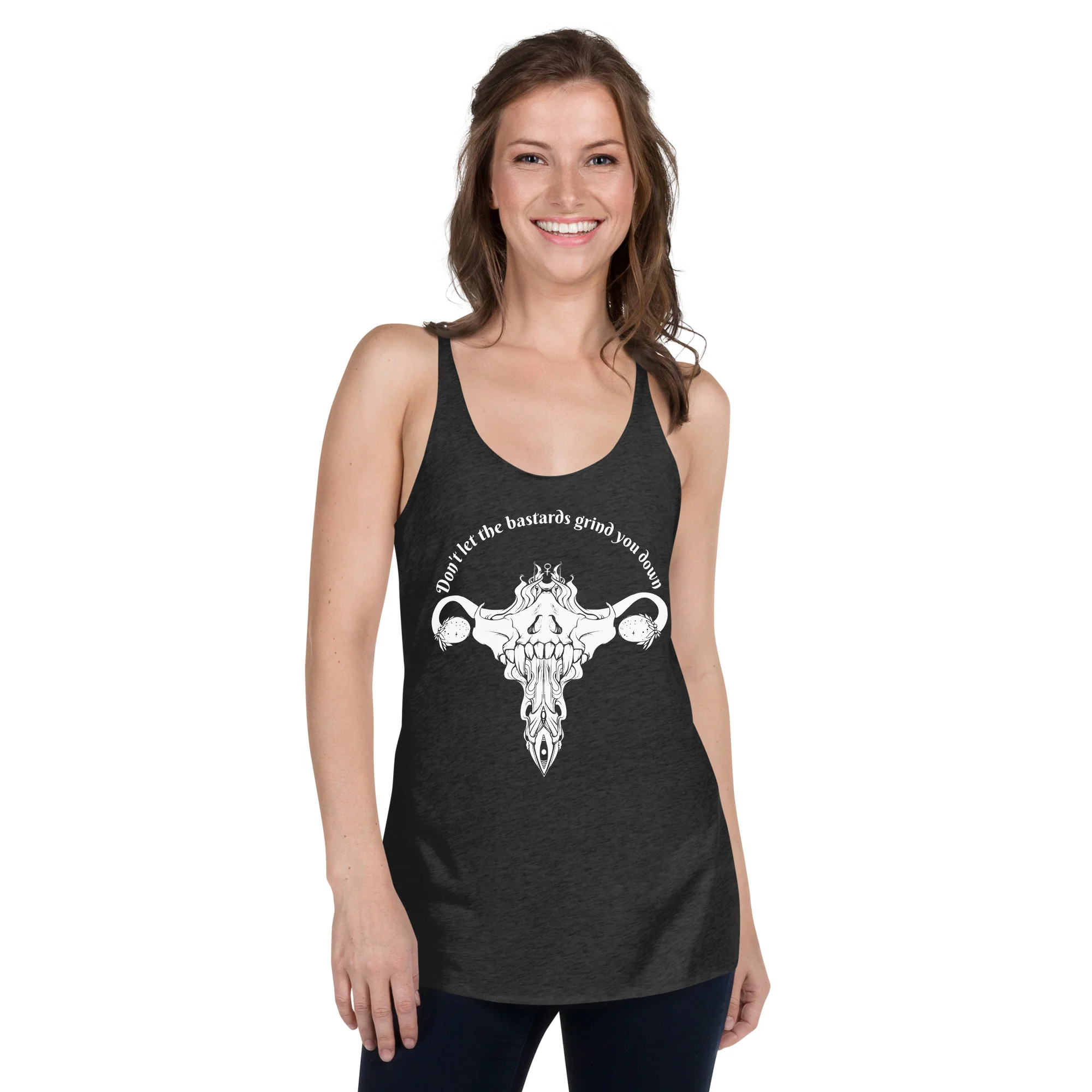 Don't Let Them Grind You Down, Racerback Tank Top - Image 4